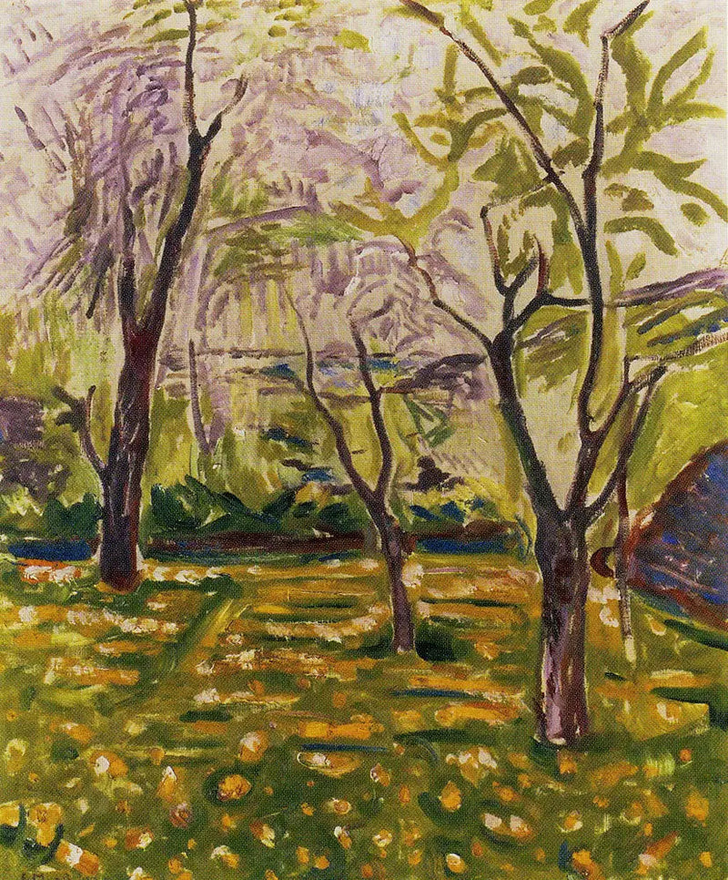 Træer og Ranunkler - Edvard Munch