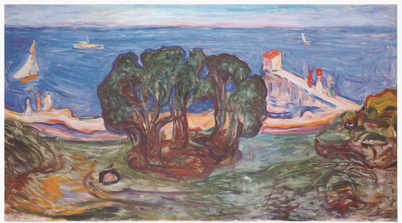Træer på stranden (Frise Linde) - Edvard Munch