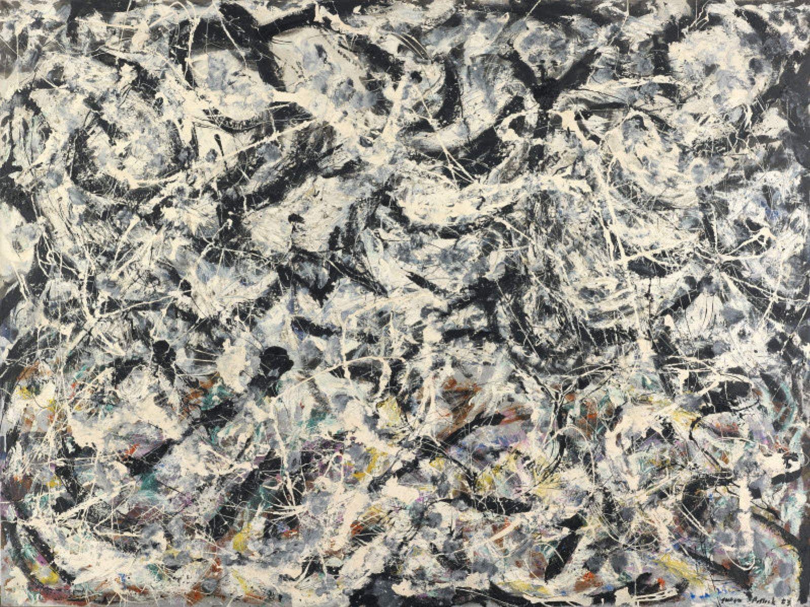 Arc-en-ciel grisé - Jackson Pollock image 1 reproduction de peinture à l’huile