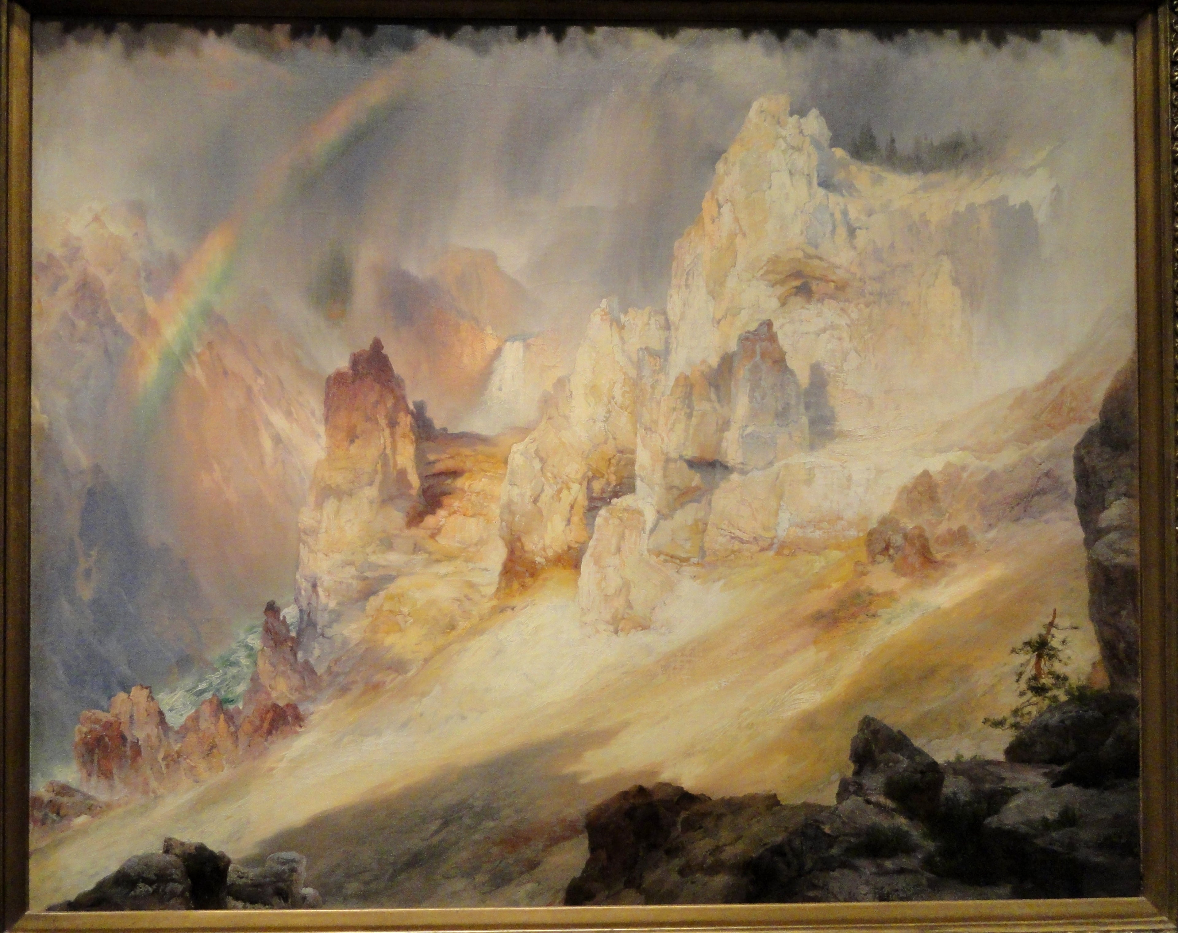 Regnbue over Grand Canyon i Yellowstone - Thomas Moran