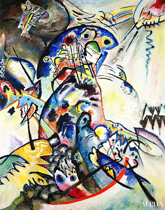 Blå bue fra toppen - Vassily Kandinsky - Reproduktioner af malerier og højkvalitets malerier