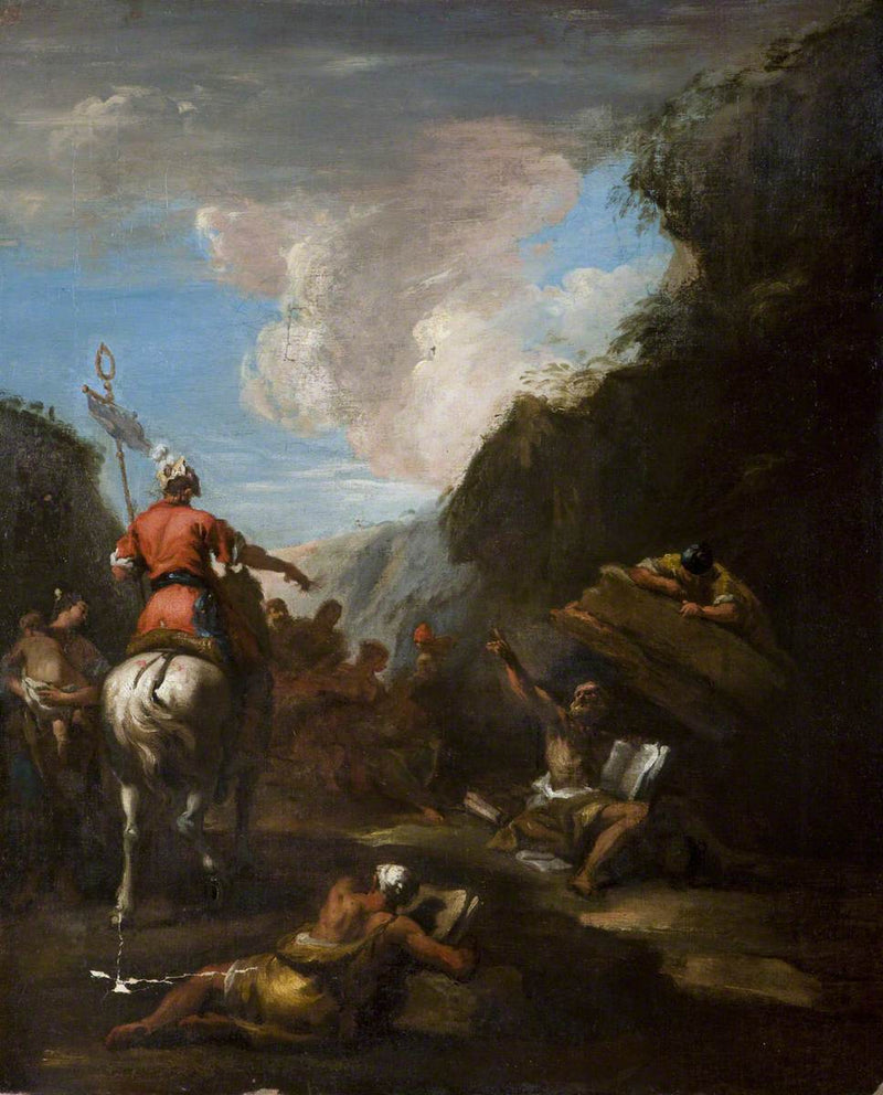 Archimedes og Hiero ved Syracuse-sædet - Sebastiano Ricci