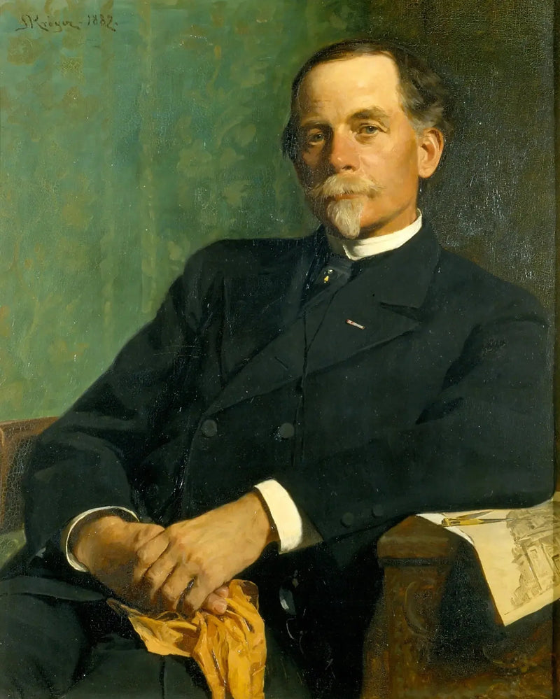 Arkitekt, professor F. Meldahl siddende - Peder Severin Krøyer