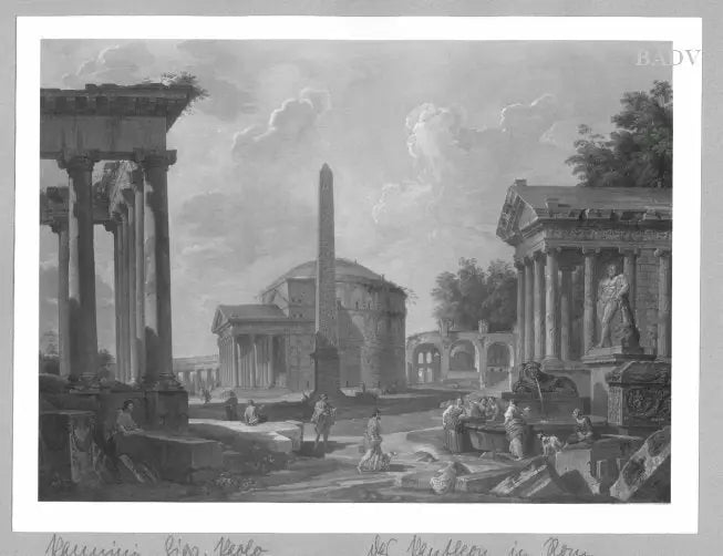 Architecture romaine + figures - Giovanni Paolo Panini - Alpha Reproduction