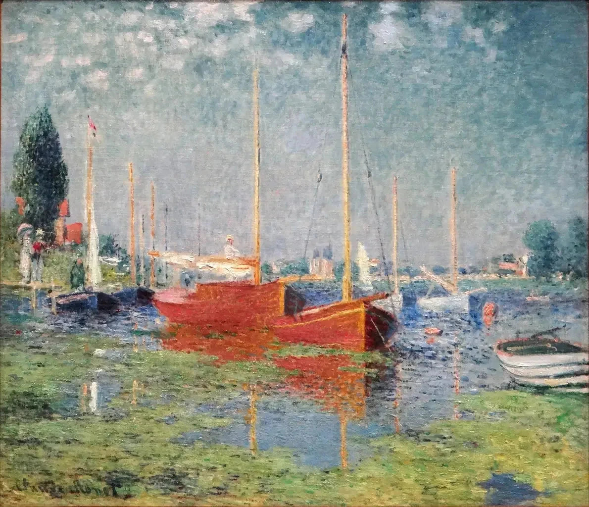 Argenteuil, Les Bateaux rouges W370 par Claude Monet, 1875, musée de l’Orangerie