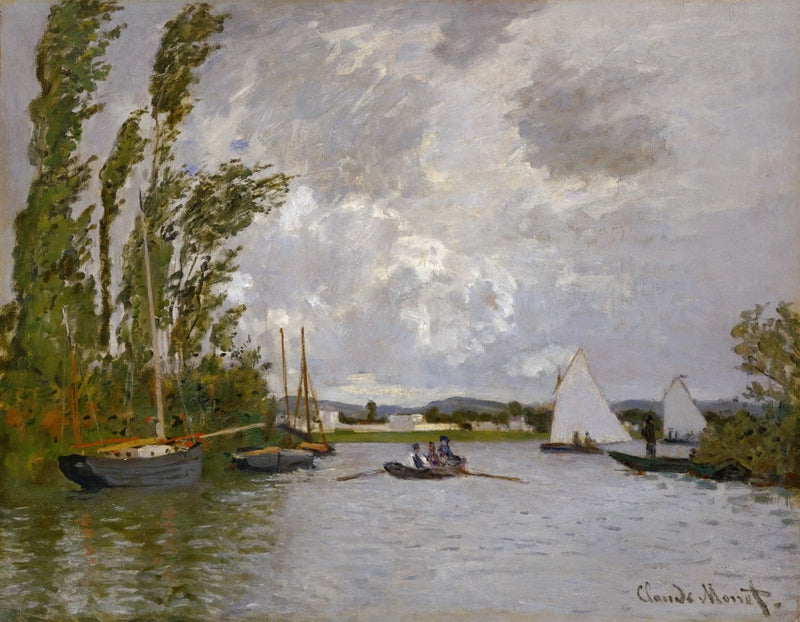 Argenteuil set fra den lille arm af Seinen W232 - Claude Monet