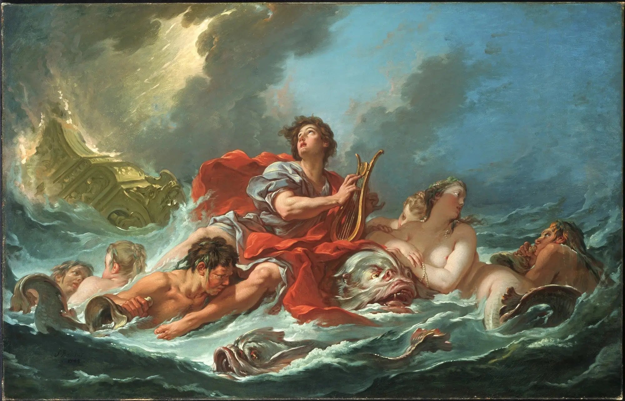 Arion sur le Dauphin - François Boucher - Alpha Reproduction