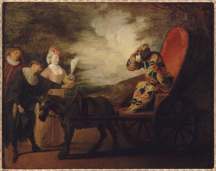 Arlequin kejser i månen - Antoine Watteau