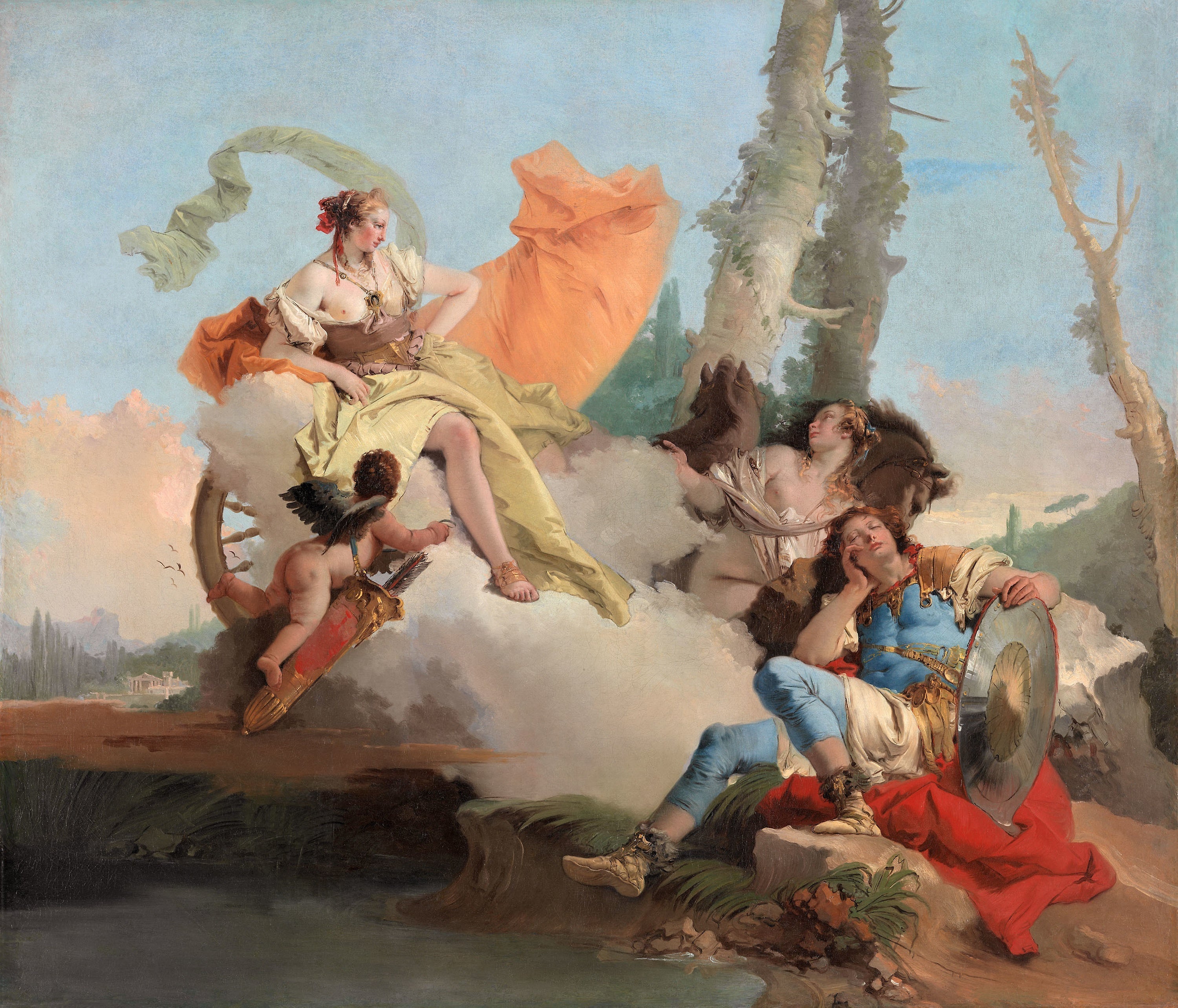 Armida møder Rinaldo sovende - Giovanni Battista Tiepolo