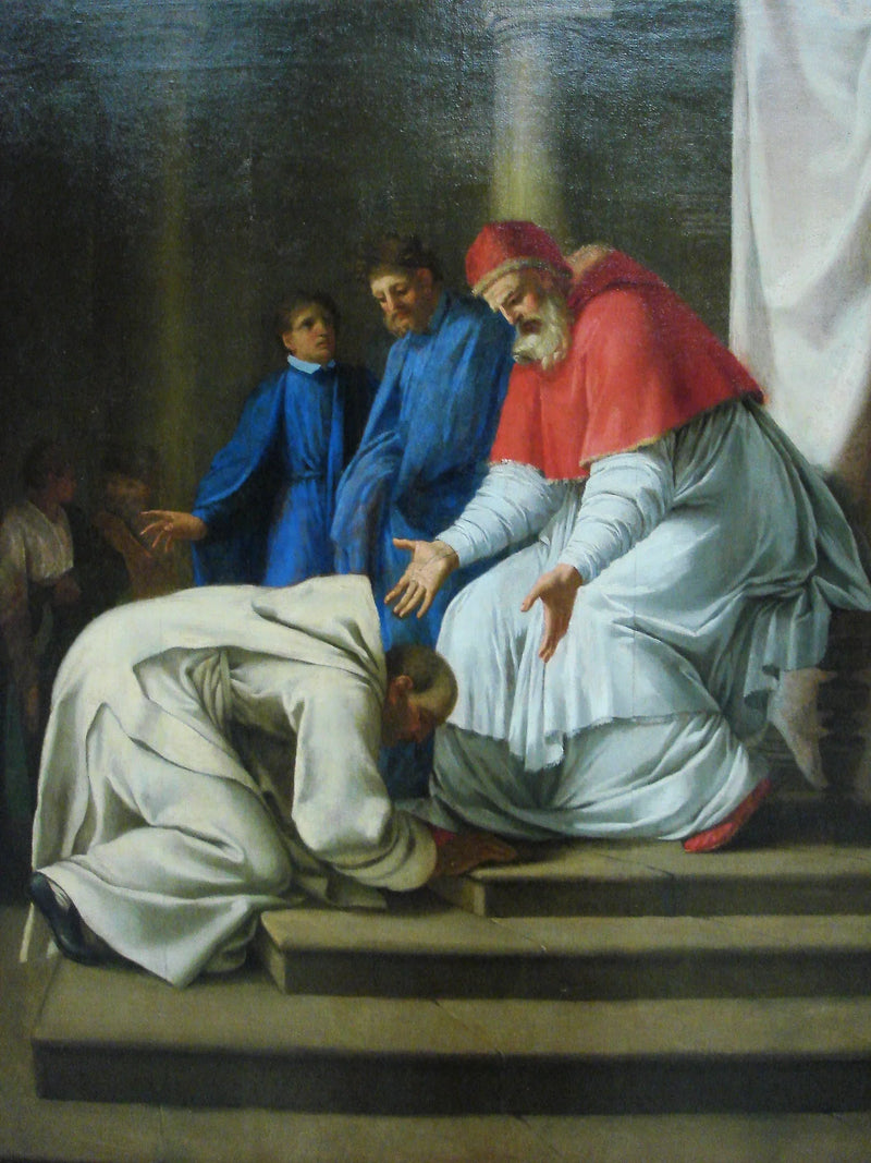 Ankomsten af Sankt Bruno til Rom - Eustache Le Sueur