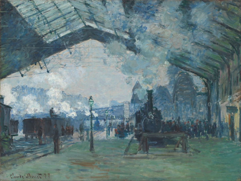 Ankomst af Normandietoget, Gare Saint-Lazare - Claude Monet