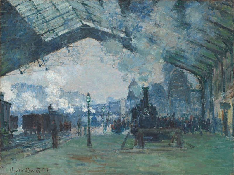 Gare Saint-Lazare, ankomst af et tog - Claude Monet