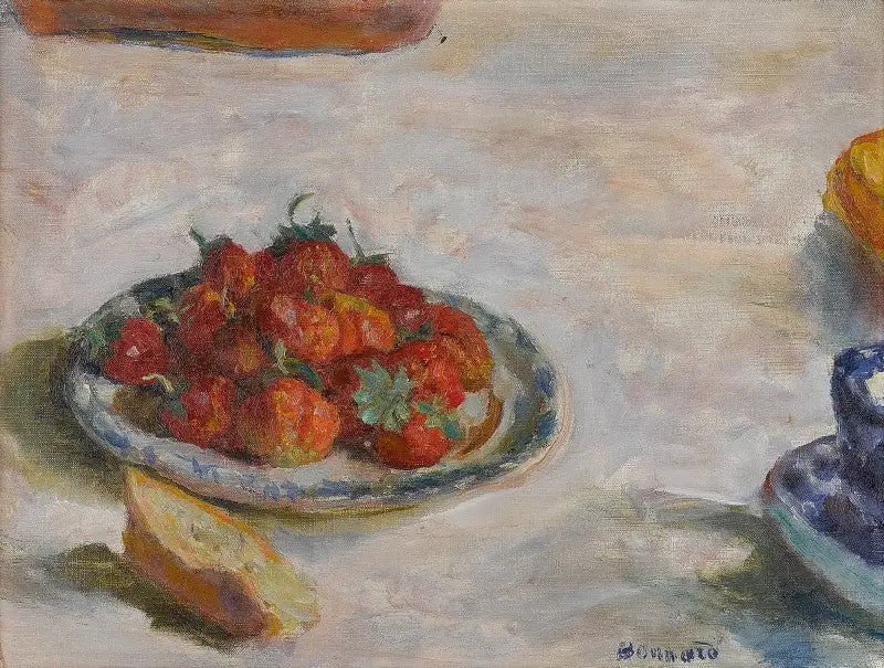 Tallerken med jordbær - Pierre Bonnard