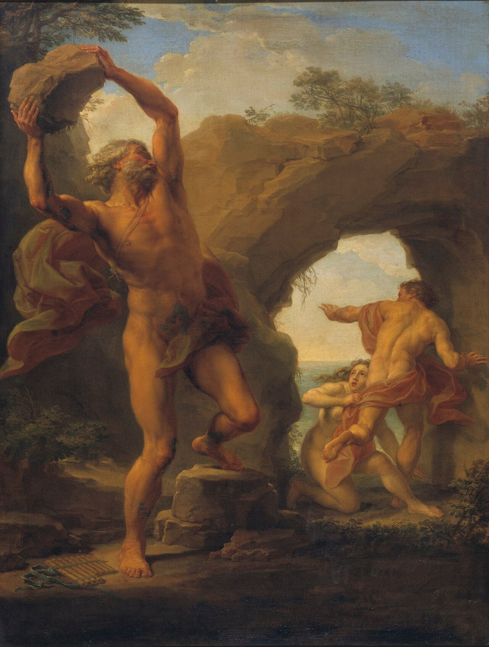 Atis et Galathée - Pompeo Batoni image 1 copie peinte à la main à l’huile
