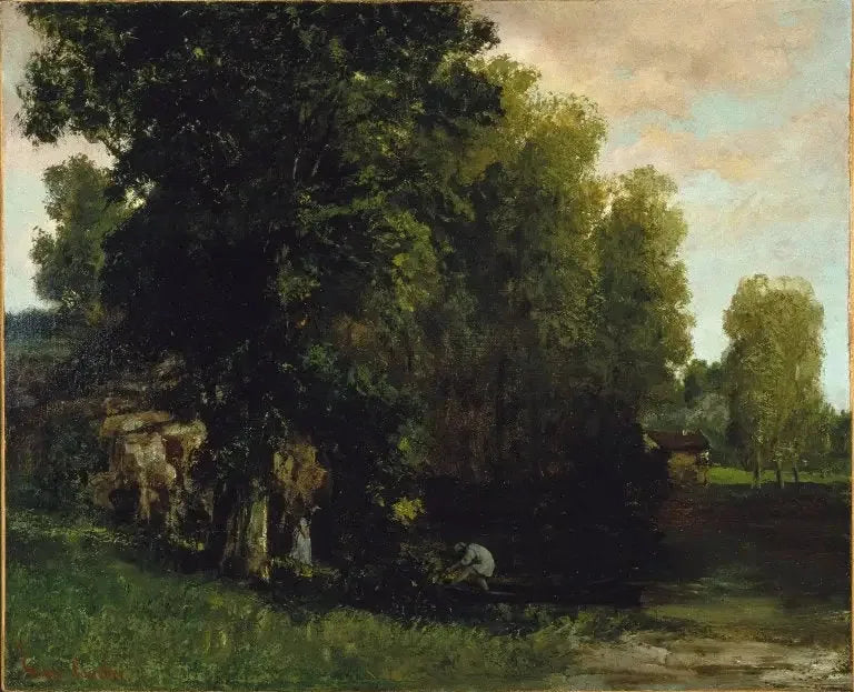 Ved søbredden - Gustave Courbet