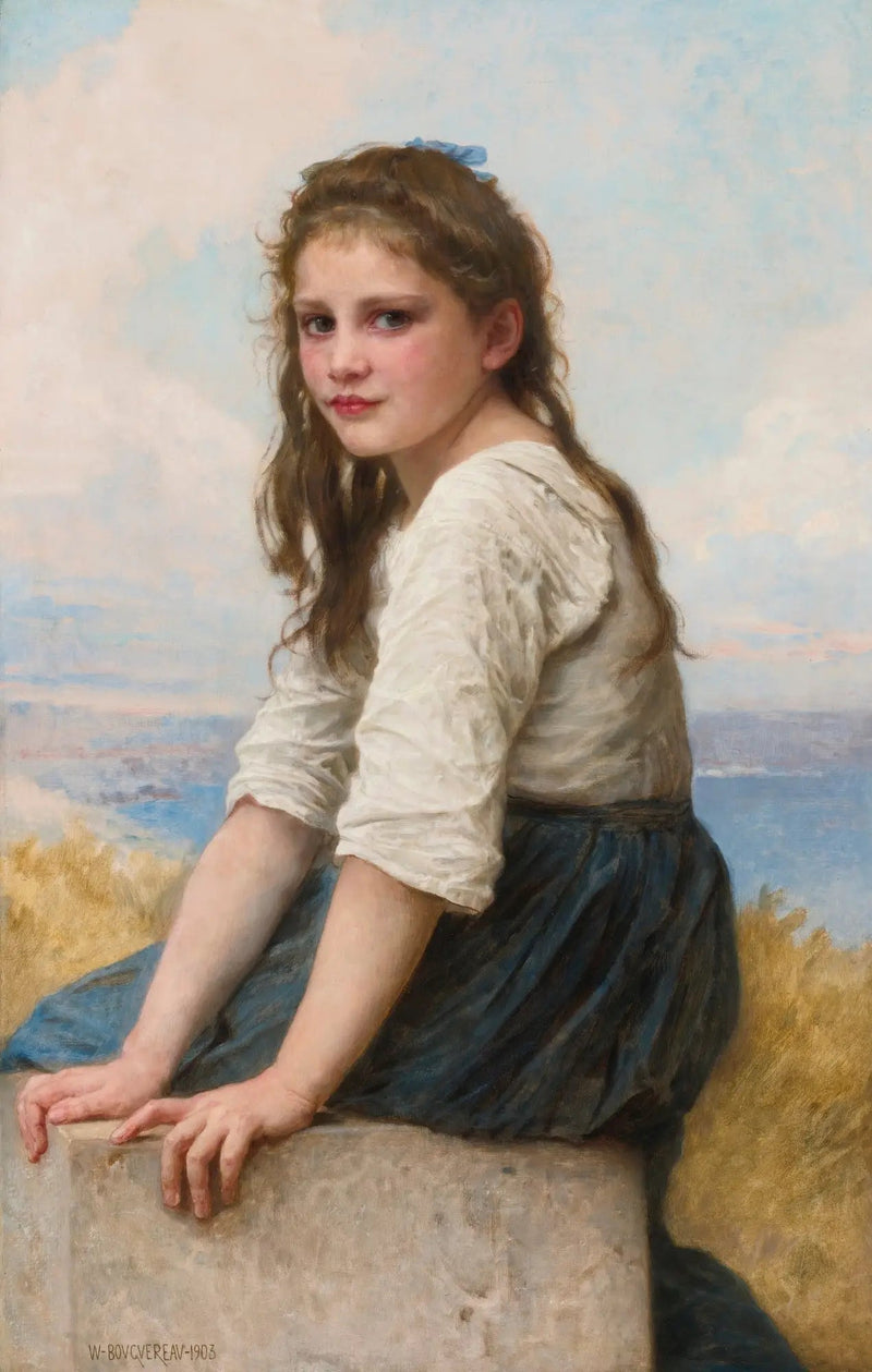 Ved havets bred - Bouguereau