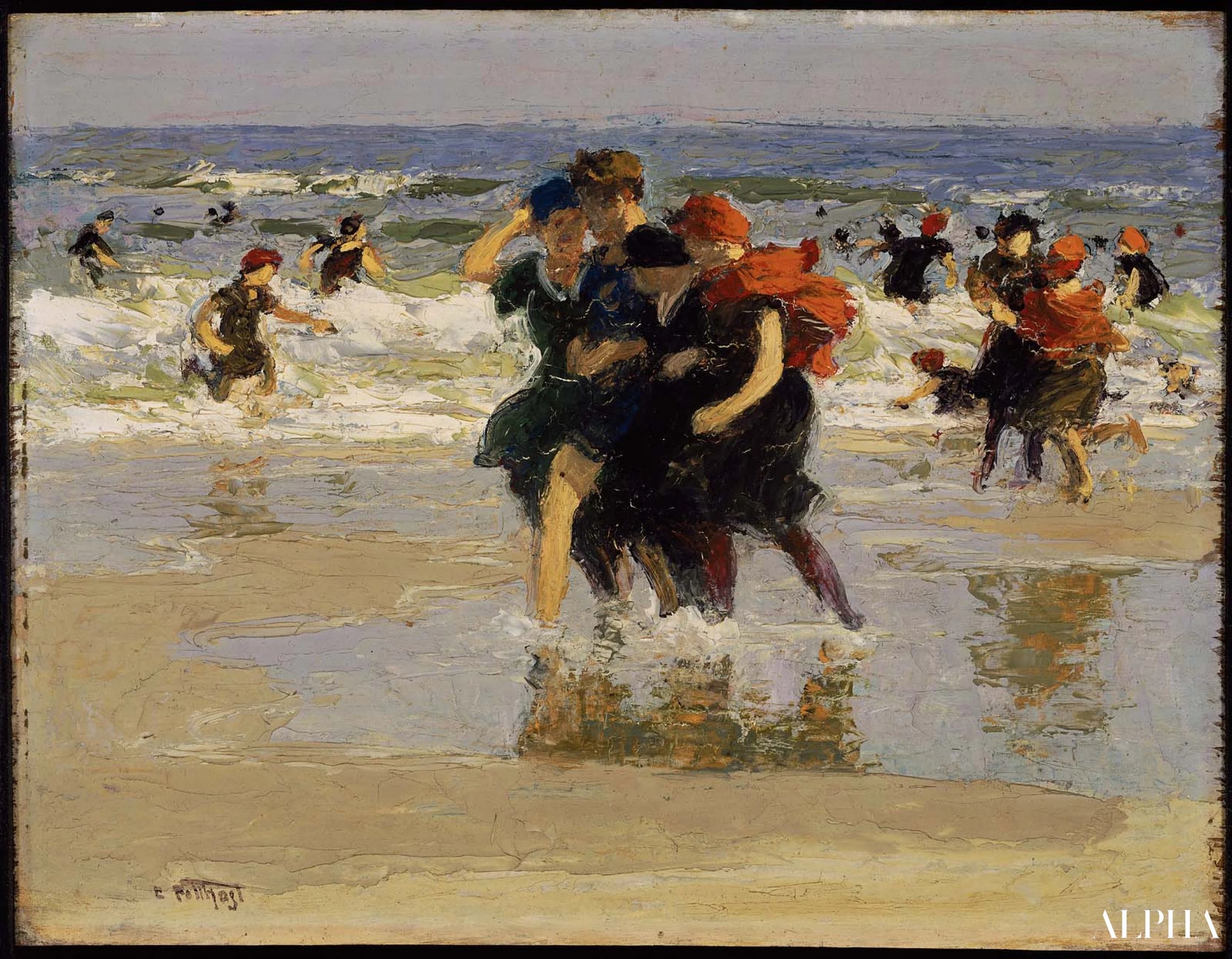 Ved Havet - Edward Henry Potthast - Reproduktioner af malerier og højkvalitets malerier