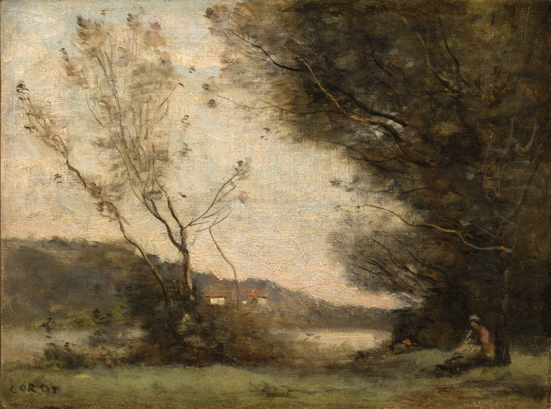 Ved floden - Jean-Baptiste Camille Corot