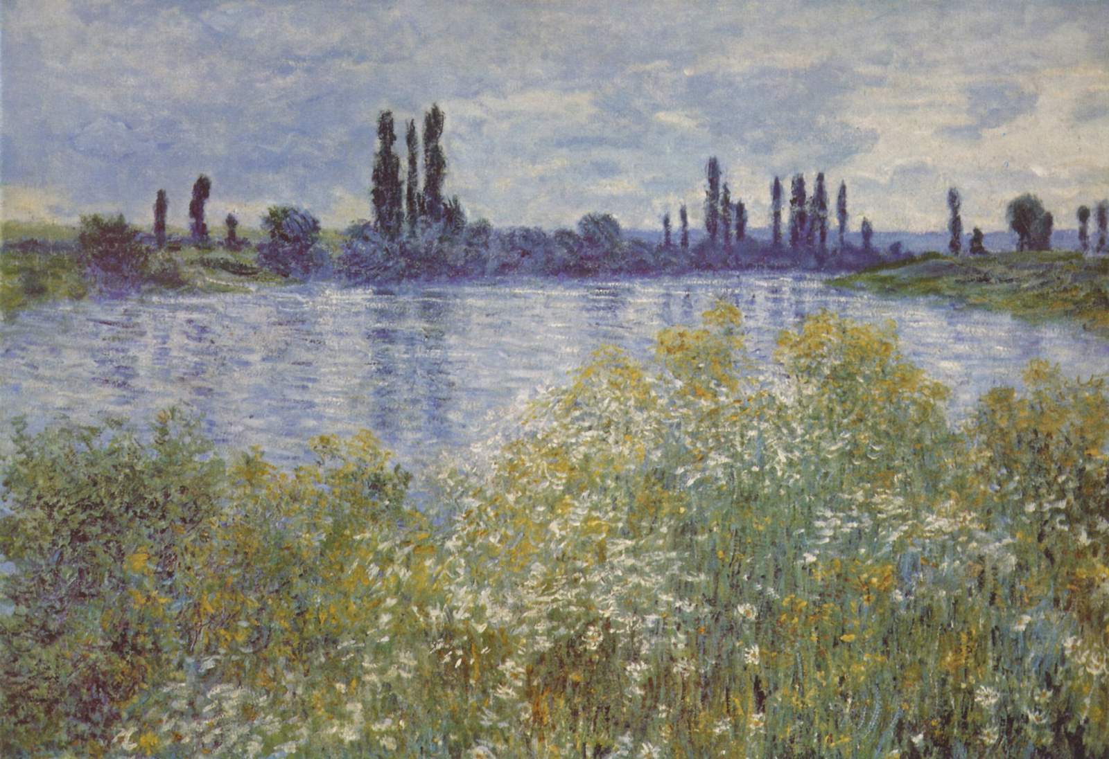 Reproduction du tableau « Au Bord de la Seine, près de Vétheuil - Claude Monet » par Alpha Reproduction en peinture à l’huile