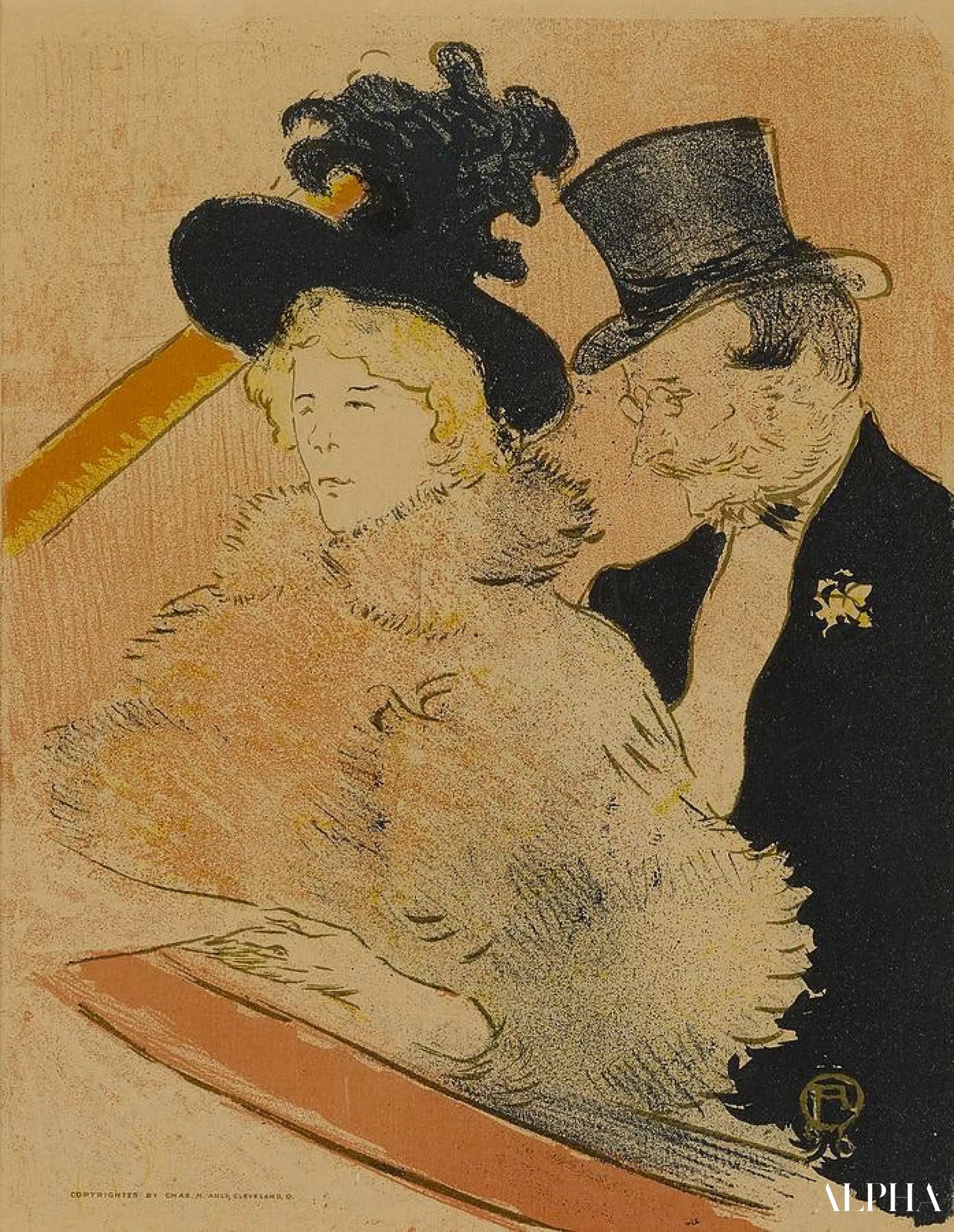 Au Concert - Toulouse Lautrec - Reproduktioner af malerier og højkvalitets malerier