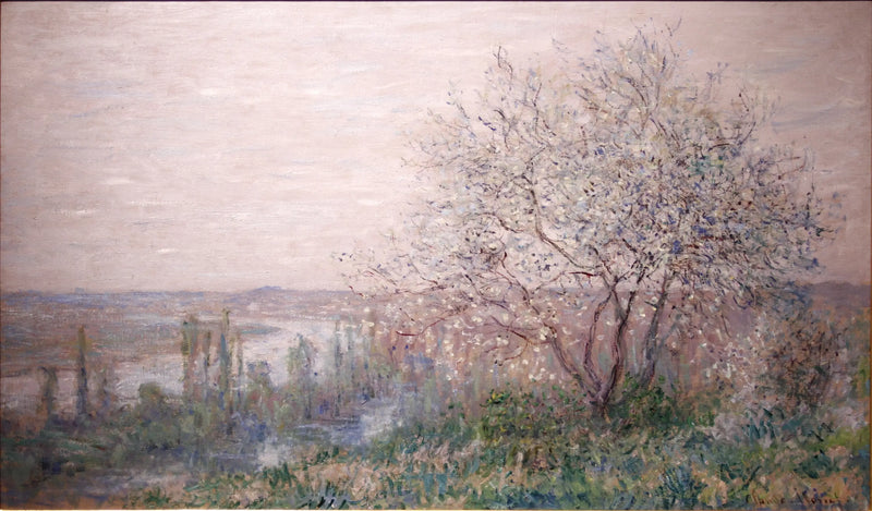 Over Vétheuil, forårseffekt - Claude Monet