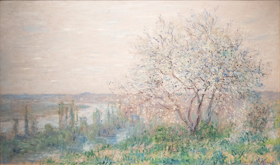 Over Vétheuil, fjeder effekt W587 - Claude Monet