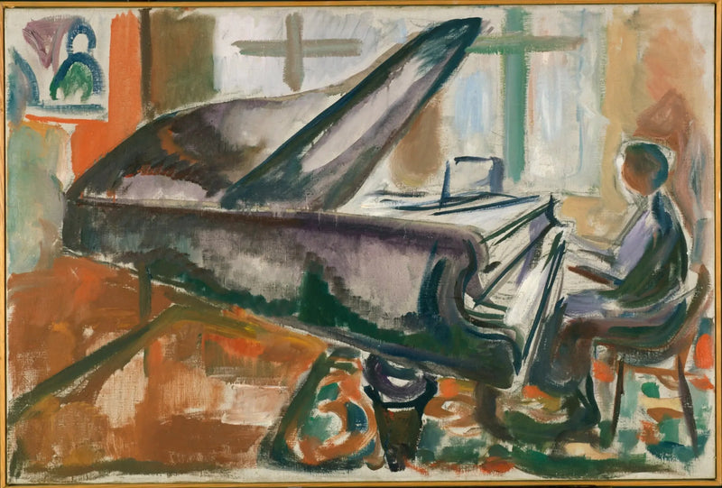 Ved det store klaver - Edvard Munch