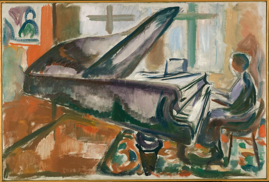 Ved det store klaver - Edvard Munch