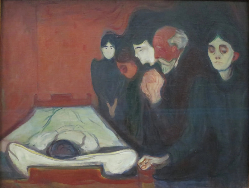 På dødslejet - Edvard Munch