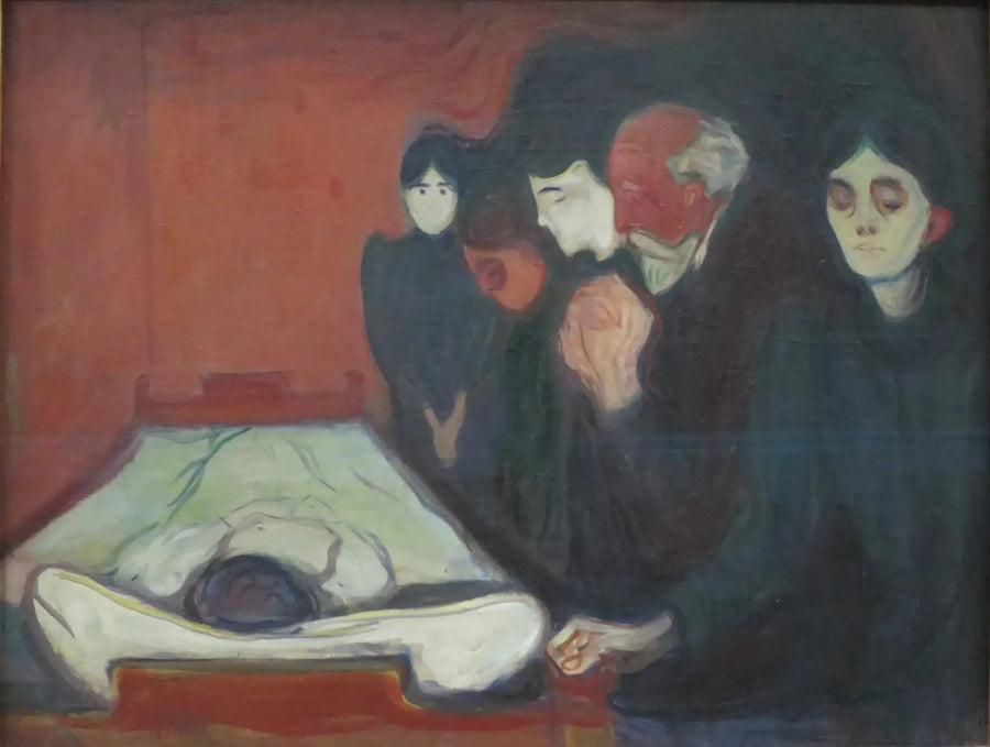 På dødslejet - Edvard Munch