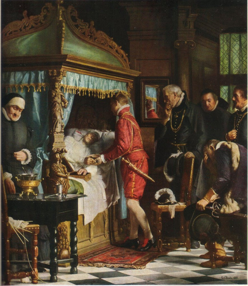 Niels Kaas' Dødsleje. - Carl Heinrich Bloch