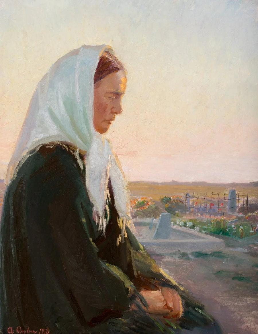 Ved gravens fod. - Anna Ancher