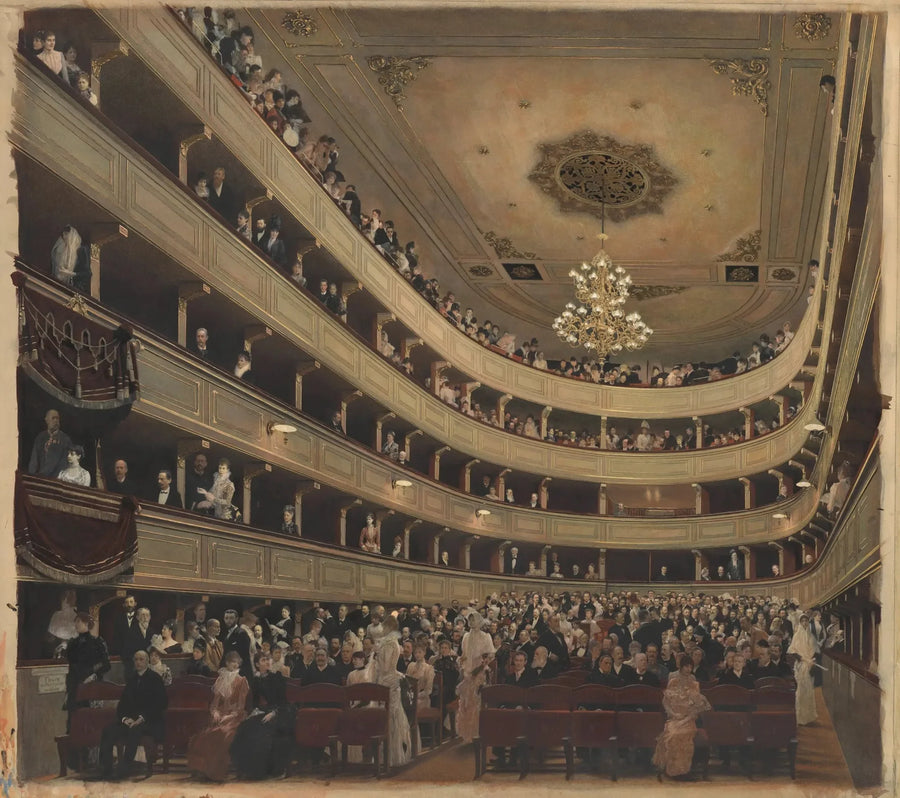 Auditorium af det gamle Burgtheater - Gustav Klimt