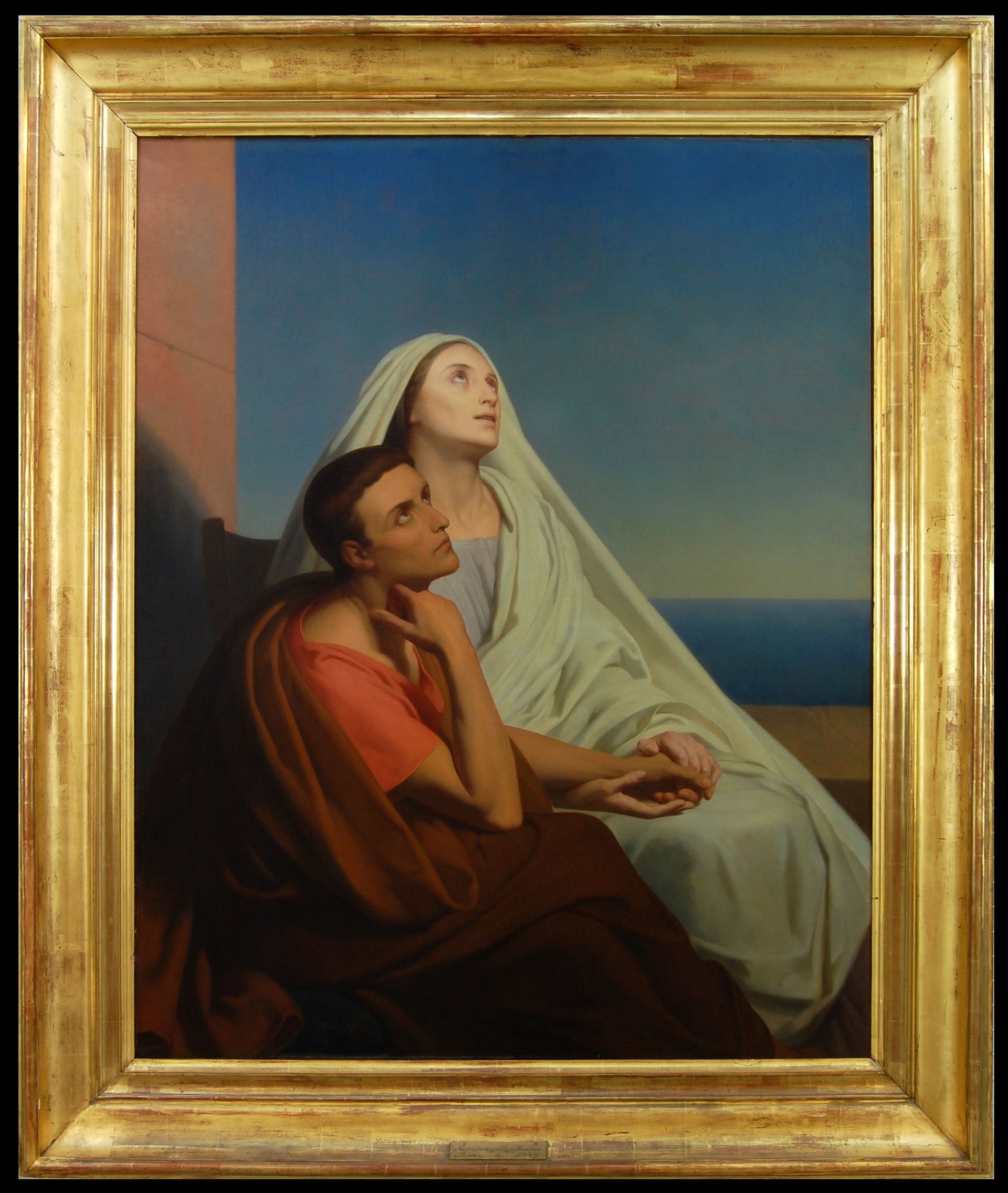Augustinus en Monica - Ary Scheffer image 1 reproduction artisanale de tableau