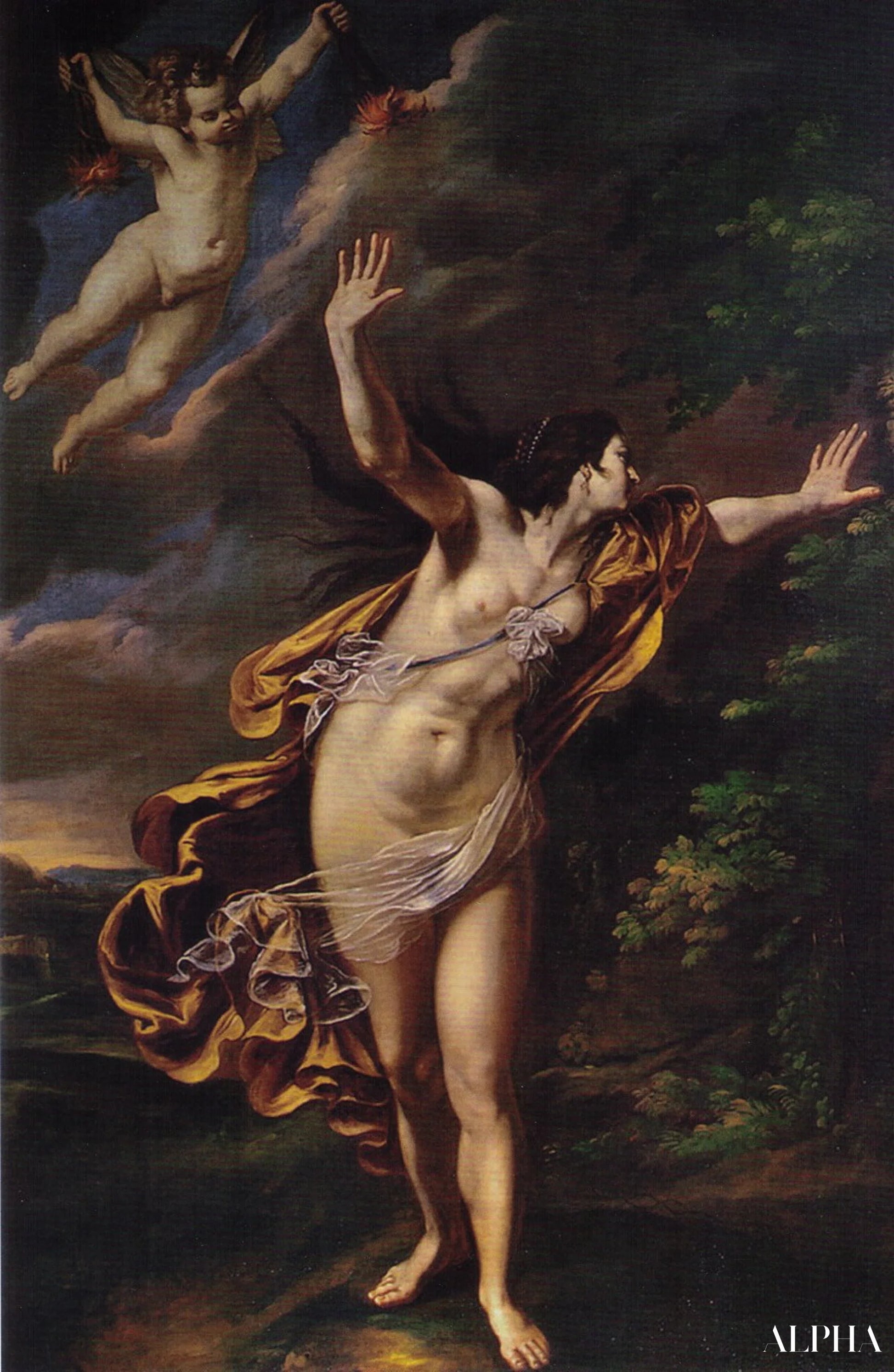 Reproduction du tableau « Aurore - Artemisia Gentileschi » par Alpha Reproduction en peinture à l’huile