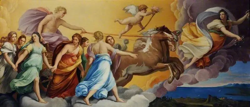 Aurore og Solens Vogn kørt af Apollo - Guido Reni