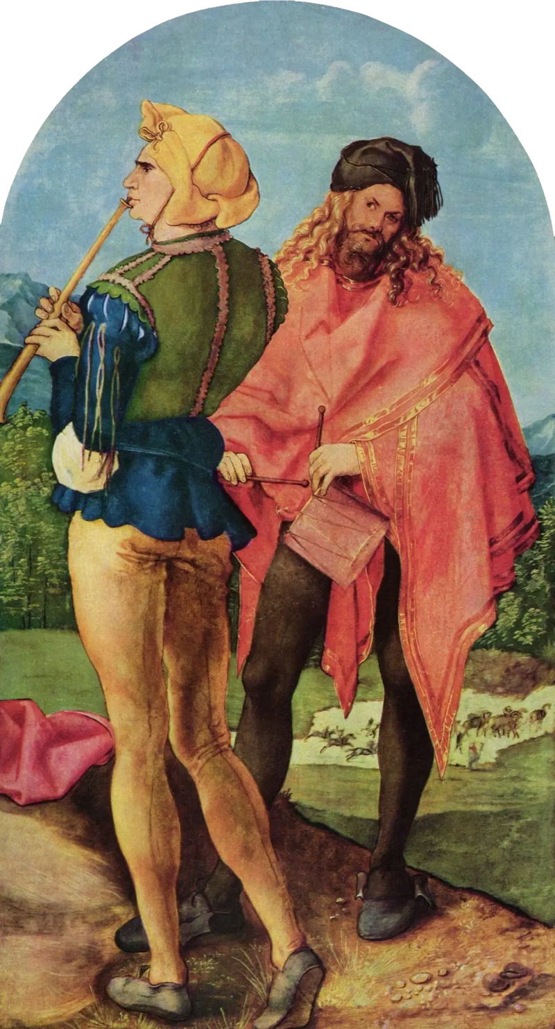 Jabach-alter: sækkepibe- og trommeslager - Albrecht Dürer