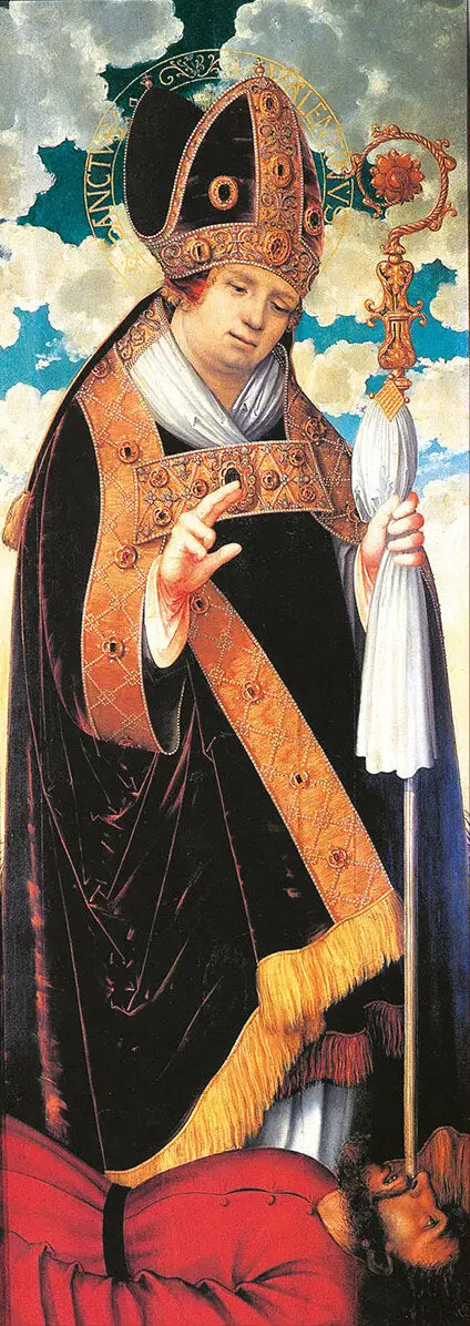 Autel de la Madeleine : Saint Valentin [fast vinge panel] - Lucas Cranach den Ældre