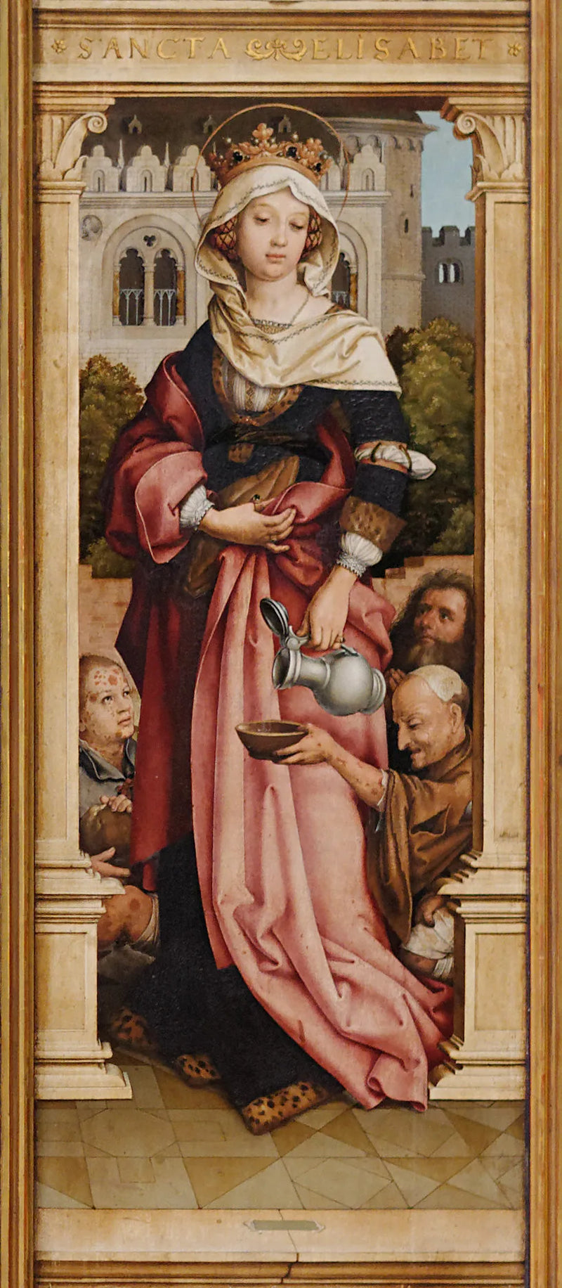 Autel de Saint Sébastien : Sainte Élisabeth de Hongrie - Hans Holbein den Ældre