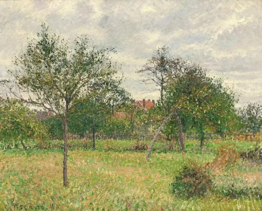 Efterår, Morgen, Overskyet, Eragny - Camille Pissarro