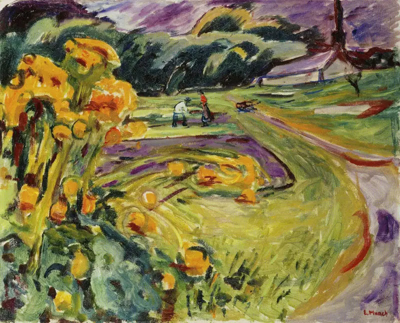 Efterår nær drivhuset - Edvard Munch