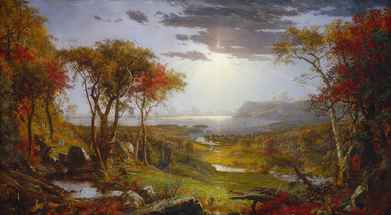 Efterår - På Hudson-floden - Jasper Francis Cropsey