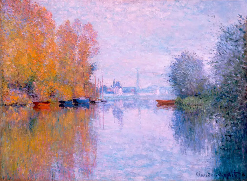 Automne sur la Seine, Argenteuil - Claude Monet image 1 reproduction artisanale de tableau