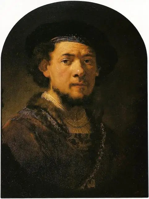 Selportræt med guld kæde - Rembrandt