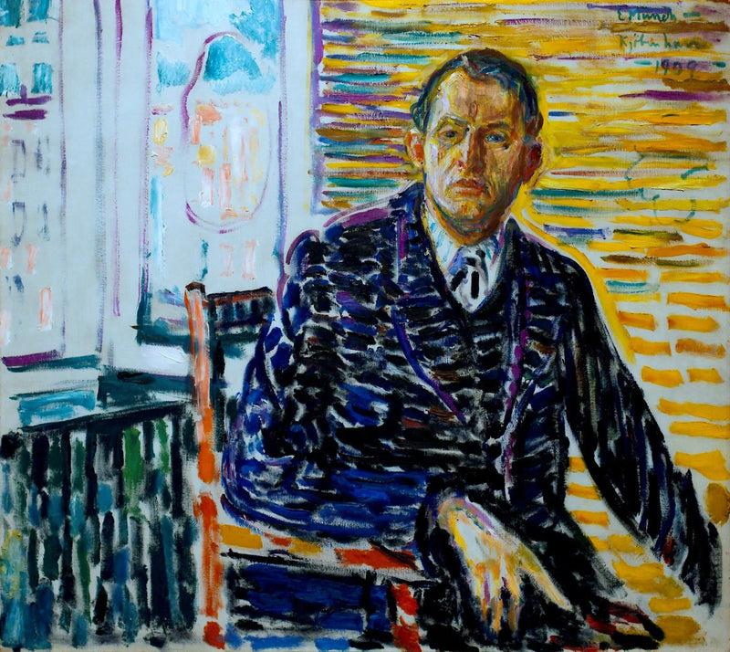 Selvbillede på klinikken - Edvard Munch