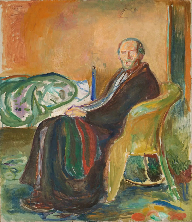 Selportræt med spansk syge - Edvard Munch