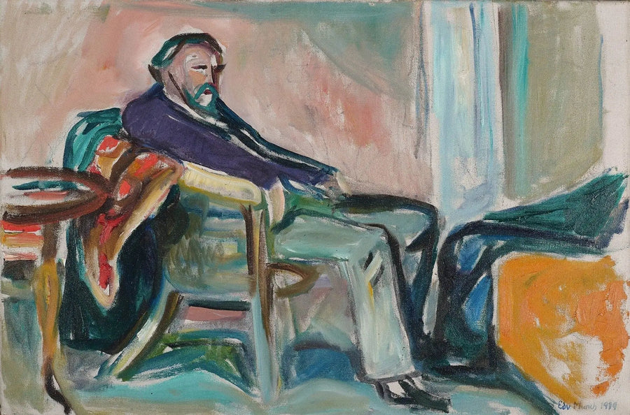 Selportræt med spansk syge - Edvard Munch