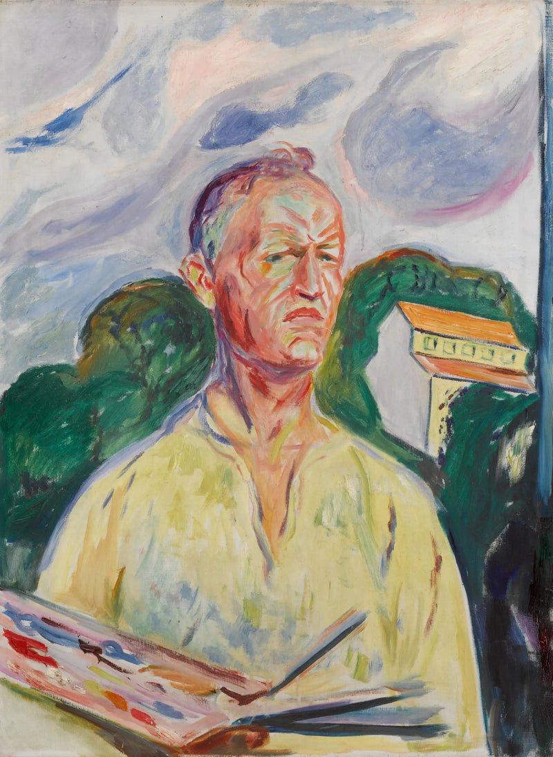 Selvportræt med palet - Edvard Munch
