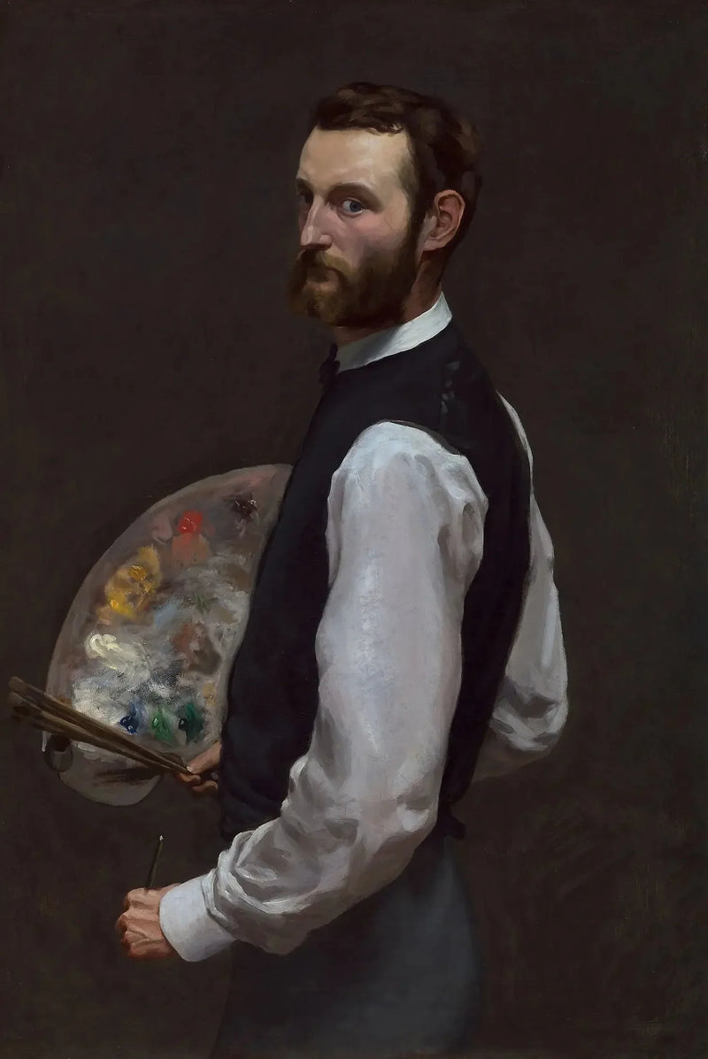 Selvportræt med palet - Frédéric Bazille