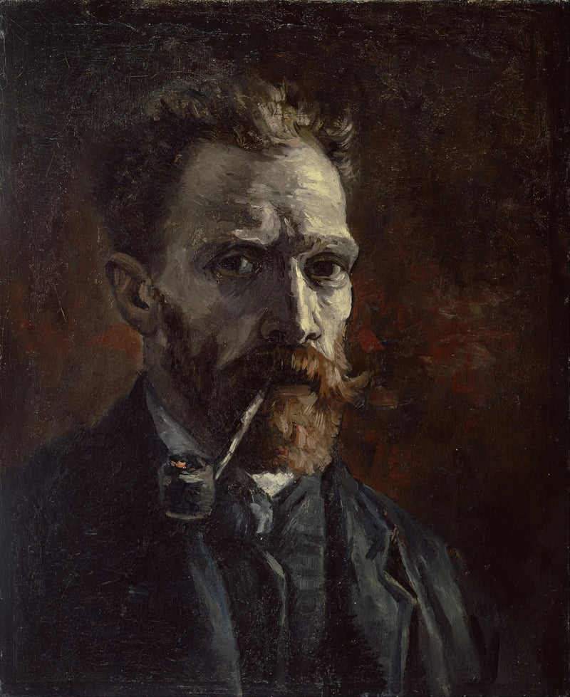 Selvportræt med pibe - Vincent van Gogh